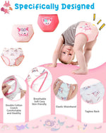 PALAY Toddler Cotton Underwear 3 Pack for 3–4 Year Old Girls with Elastic Waist | Soft Breathable Briefs