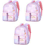 PALAY School Backpack for Girls with 32x28x45cm Large Capacity and Ergonomic Straps | Pink Set for Kids 6-12 Years
