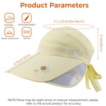 PALAY Women Cotton Sun Hats for Beach and Golf with Wide Brim UV Protection | 2PCS Beige