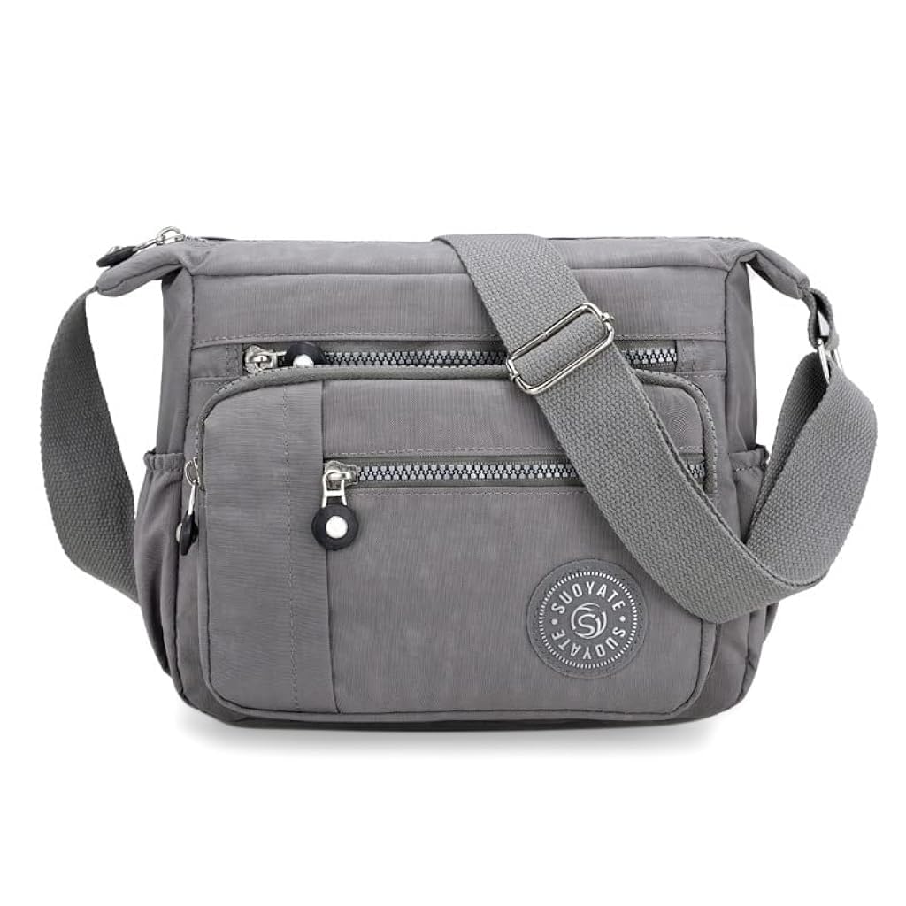PALAY Women Crossbody Bag for Everyday Use with 9.8x8.2 in Size and Multi Layer Compartments | Waterproof Nylon Shoulder Satchel