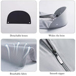PALAY Cap for Women Summer with Detachable Face Cover and Lenses for Outdoor Sun Protection