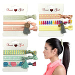 PALAY Hair Ties for Women with 9 Elastic Ribbon Bands featuring Cute Prints and Charms | Ponytail Holders and Friendship Bracelets