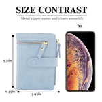 PALAY Small Purse for Women with Bifold Design and Smooth Metal Zipper | PU Leather 5.5×4×0.7 in Vibrant Blue Wallet