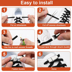 PALAY No Tie Shoelaces for Kids with Interlock Metal Buckles and Elastic Nylon | 2 Pairs Black & White