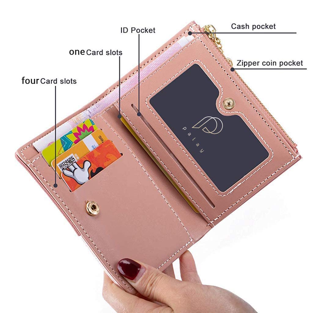 PALAY Small Women's Wallet with 6 Card Slots and Zipper Coin Pocket | PU Leather Gift Purse