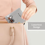 PALAY Small Wallet for Women with Cute Animal Embroidery in Grey PU Leather | 1 Pc Gift