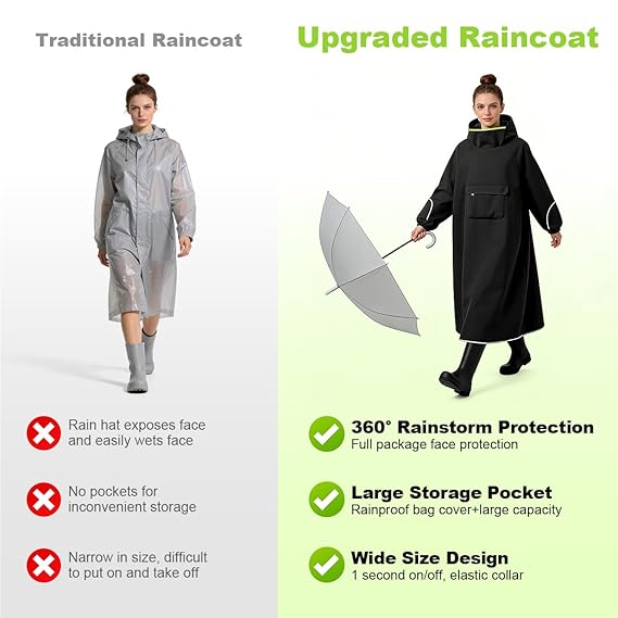PALAY® High Collar Motorcycle Raincoat with Hood