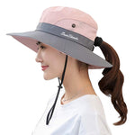 PALAY Hat for Women featuring 3.35 in Wide Brim and Ponytail Hole | Quick‑Dry Mesh UPF 50 Sun Protection