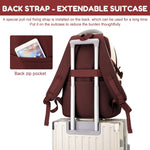 PALAY Girls Backpack for School and Travel with Multi Compartments and Small Zipper Pouch featuring Red Nylon Design | Comfortable Padded Straps