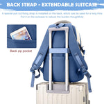 PALAY Girls Backpack for School and Travel with Multi Compartments and Padded Straps | Blue Nylon Design