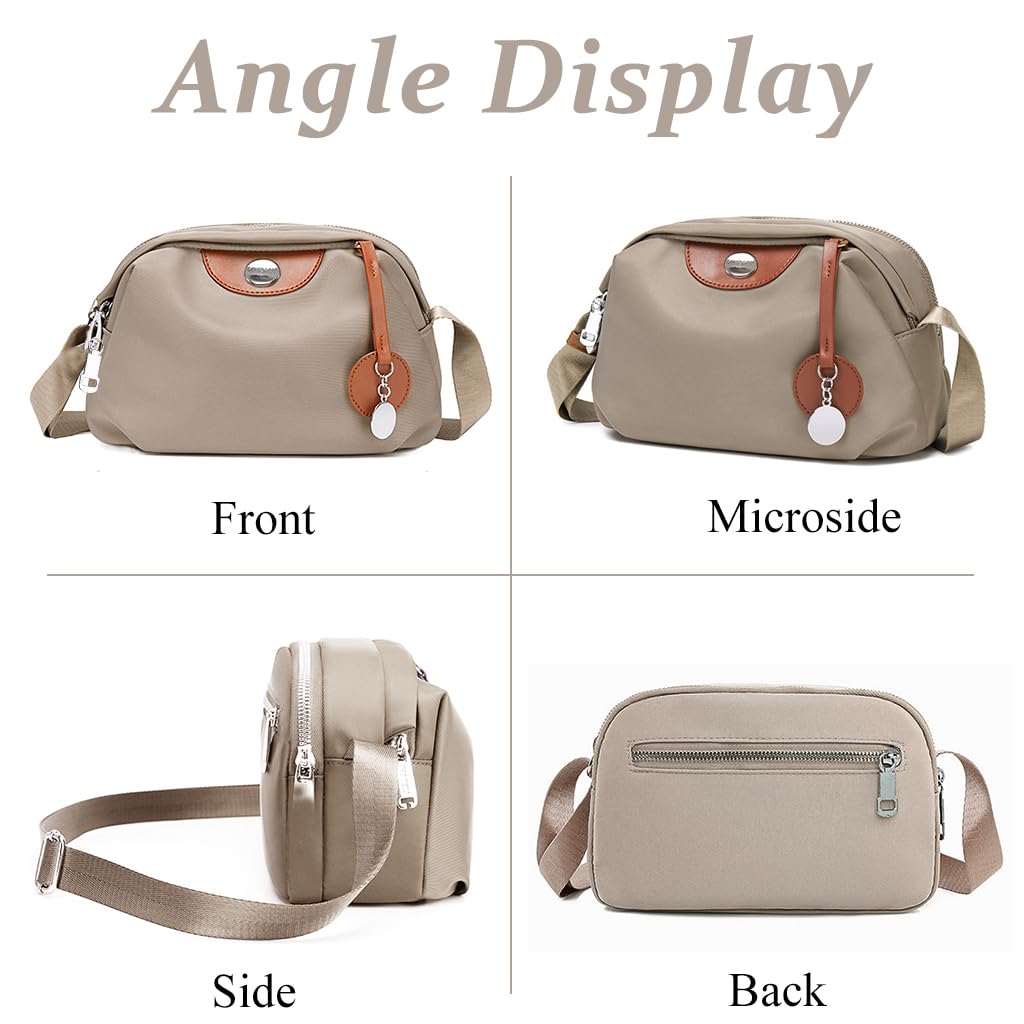 PALAY Women Crossbody Bag for Daily Commute and Travel featuring Double Layer Design | Waterproof Nylon 2 PCS Set