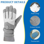 GUSTAVE® Winter Women Gloves Wool Fleece Liner Touchscreen Thermal Warm Outdoor Sports Thermo 2 PCS
