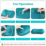PALAY Inflatable Camping Pillow for Travel and Hiking with Built In Hand Pump | Soft Flocking Support