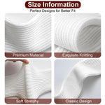 PALAY Leg Warmers for Women featuring Thick Knit Acrylic Fabric and Elastic Stay-Up Cuffs | White 1 Pair