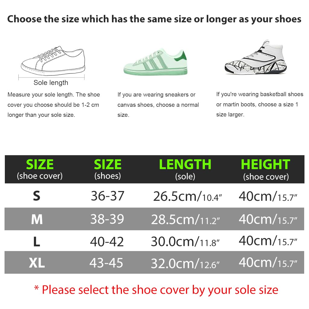 PALAY Waterproof Shoe Cover for Boots with Zip Up Calf and Elastic Ankle Strap PVC | One Pair 3PCS