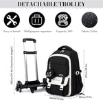 PALAY 30L Trolley School Backpack for Girls with 6 Wheels