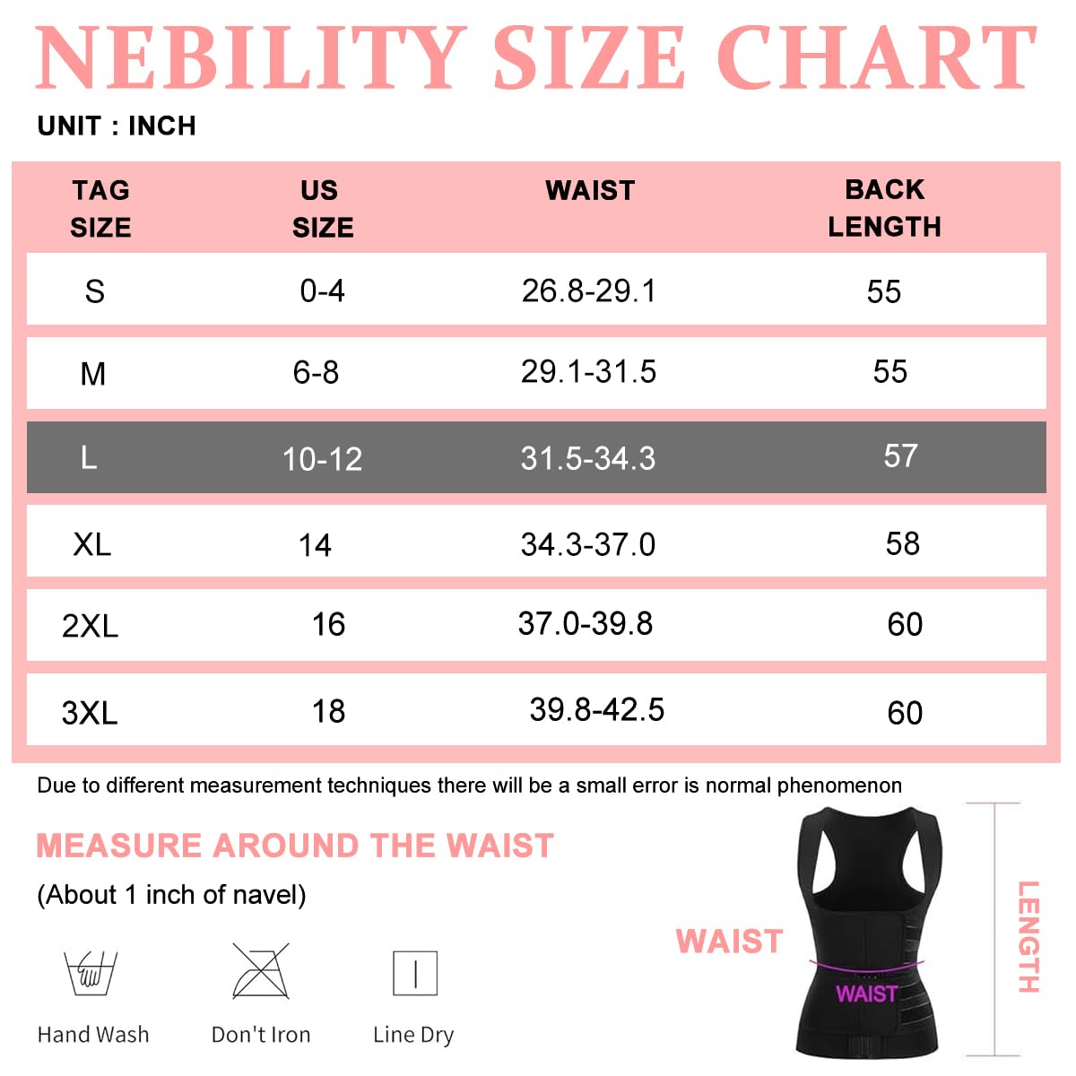 PALAY Waist Trainer for Women featuring Dual Belt and Zipper Design with Polyester Black | Size L 84cm Bust 78cm Waist