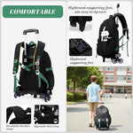 PALAY School Bag Trolley Rolling Backpack for Kids featuring 6 Wheels and Detachable Stand | Ideal for Elementary and Middle School