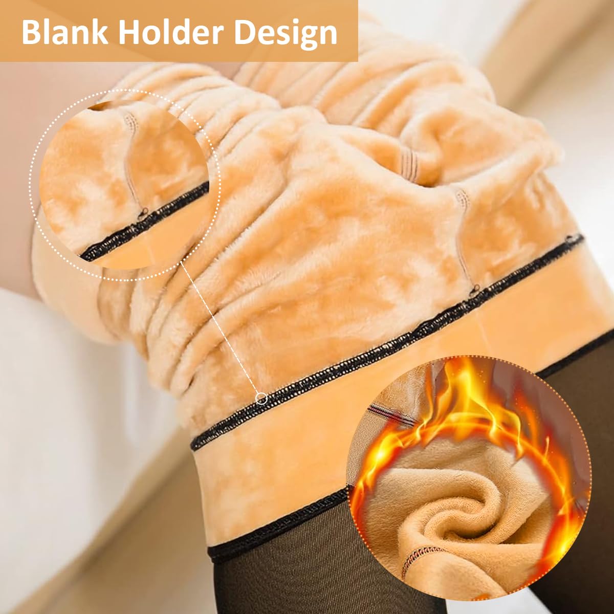 PALAY Women's Fleece Lined Tights for Winter Warmth with High Waist Support | Black Free Size