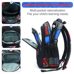 PALAY School Backpack with 3 Zipper Compartments and Waterproof Oxford Cloth for Boys 7–12 | Lightweight Ergonomic Bag for School and Outdoor Activities