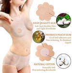 PALAY® Petal Backless Nipple Cover Set with Breast Petals Disposable Adhesive Bra for A-E Cup Large Breast, Breathable Breast Lift Tape Athletic Tape-10 Pcs