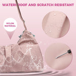 PALAY Women Gym Bag for Travel and Fitness with Shoe Compartment and Waterproof Nylon | Pink 3 PCS Set