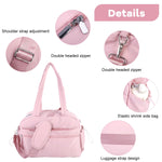PALAY Women's Quilted Nylon Gym & Travel Duffel Bag