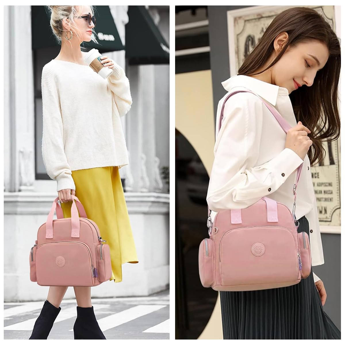 PALAY Crossbody Bag for Women with 3 in 1 Convertible Design and Multi Pocket Nylon Style