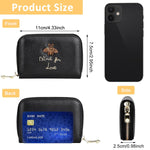 PALAY Women Card Bag with 12 Card Slots and RFID Blocking 10.5x8cm PU Leather Black
