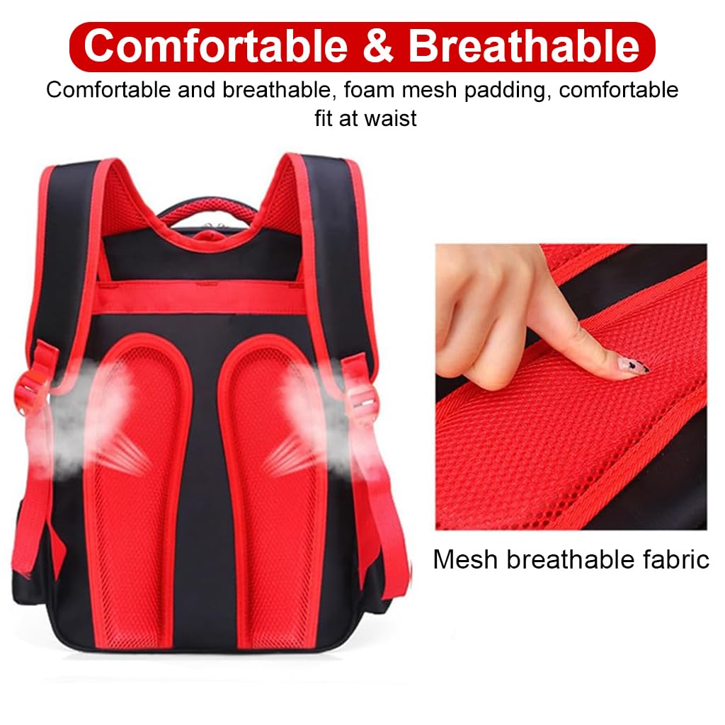 PALAY School Kids Backpack for 6–10 Years with 3D Hard Shell Spider Design and Padded Straps