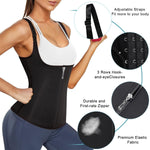 PALAY Waist Trainer for Women with 3 Row Buckle and Double Layer Zipper, Neoprene XXL Black | Postpartum Support and Workout Shapewear