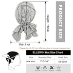 PALAY Stretchy Head Scarf for Women with Pre-Tied Wrap and Soft Modal Cotton | 2 PCS Grey