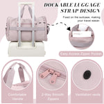PALAY Women's Foldable Nylon Gym & Travel Duffel Bag with Shoe Compartment
