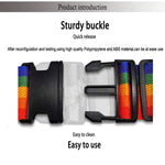 PALAY® Rainbow 2 Pack Heavy Duty TSA Approved Non-Slip Adjustable Suitcase, Travel Luggage Bag Straps Belts with Quick-Release Buckle Accessories