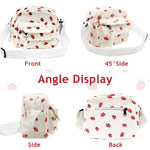 PALAY Purses for Women featuring 20x10x18cm corduroy body with strawberry motif | versatile crossbody sling