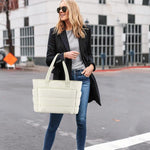 PALAY Fashion Tote Bag for Women with 15.6 in Laptop Compartment and Quilted Design | Soft Polyester Handbag for Work and Travel