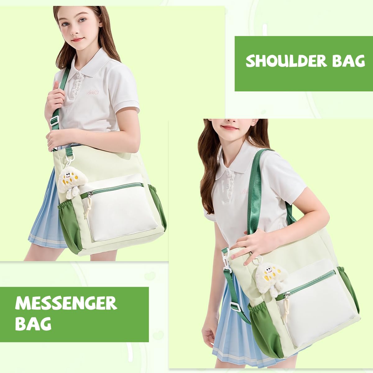 PALAY Tote Bag for Women featuring Removable Shoulder Strap with 27x34cm Capacity | Nylon Crossbody Purse for Girls