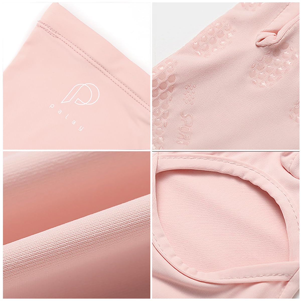 PALAY Sun Protection Gloves for Women with Non Slip Palm and Wrist Opening | 3 Pairs Pink