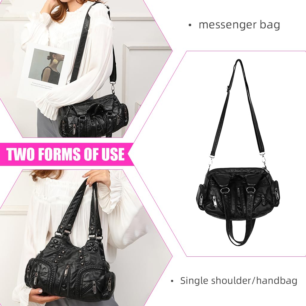 PALAY Hobo Purses for Women featuring Rivet Embellishments and 30x12x22cm Spacious Interior