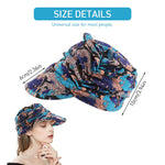 PALAY® Winter Hat Fashion Floral Beanies with Brim Winter Warm Hat Fashion Winter Warm Cap for Ladies