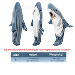 PALAY Shark Blanket Pajamas for Adults with Soft Fleece Fabric and Playful Shark Design | Fits 155‑168 cm