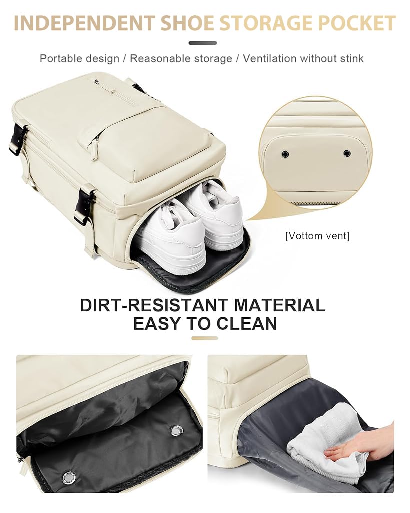 PALAY Travel Backpack for Men with 14 in Laptop Sleeve and Separate Shoe Compartment | Waterproof Polyester Design