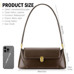 PALAY Shoulder Bag for Women with 28x9x13 cm Design featuring Metal Nubs | Vegan Leather Bronze Hobo