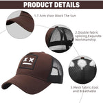 GUSTAVE® Cap for Men, Fashion Embroidered Baseball Hat with Breathable Mesh, Adjustable Fit, Superior Sun Protection, Durable Brown Outdoor Sports Casual Wear