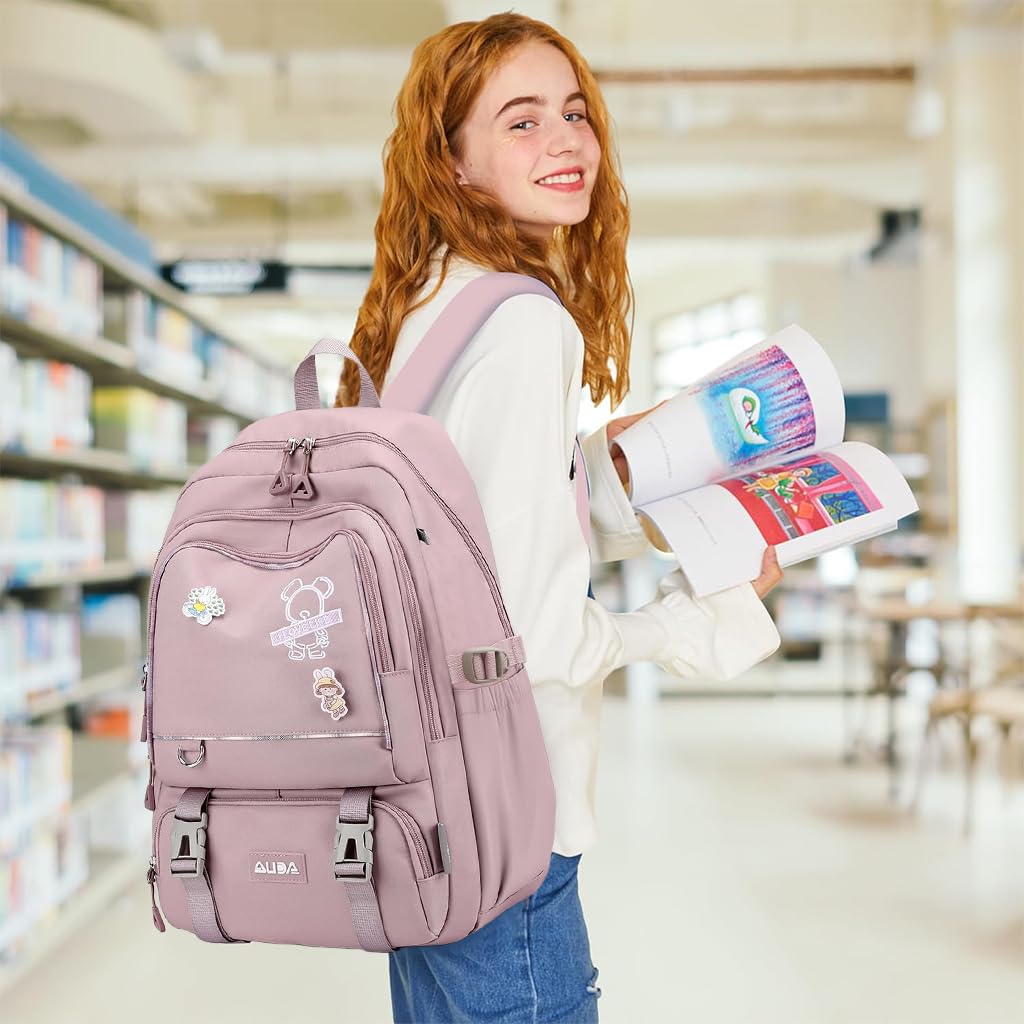 PALAY School Backpack for Teen Girls with Multi Compartment Design and Back Zipper Pouch