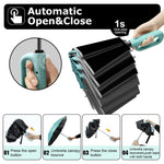 PALAY Umbrella for Travel and Daily Use with 50 in Canopy and 20 Rib Windproof Frame | Automatic Open Close and Reflective Strap