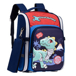 PALAY® Boys School Backpack Dinosaur Cartoon Backpack with Pencil Pouch Primary Bookbag Boys Backpack for School, Travel, Burden-relief Backpack School Gift