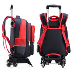PALAY School Backpack for Girls with Detachable 2 Three Wheel Rollers | PU Fabric Travel Bag