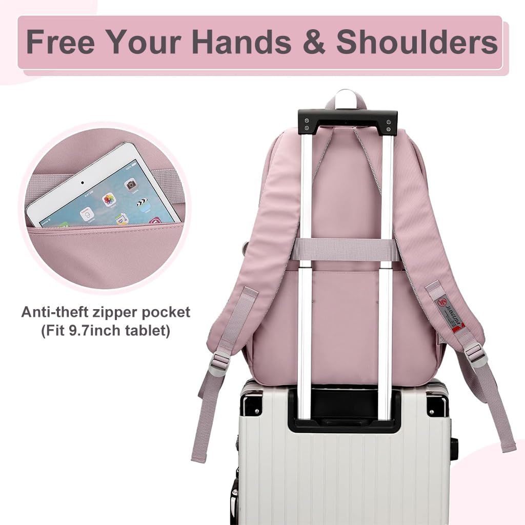 PALAY School Backpack for Teen Girls with Multi Compartment Design and Back Zipper Pouch