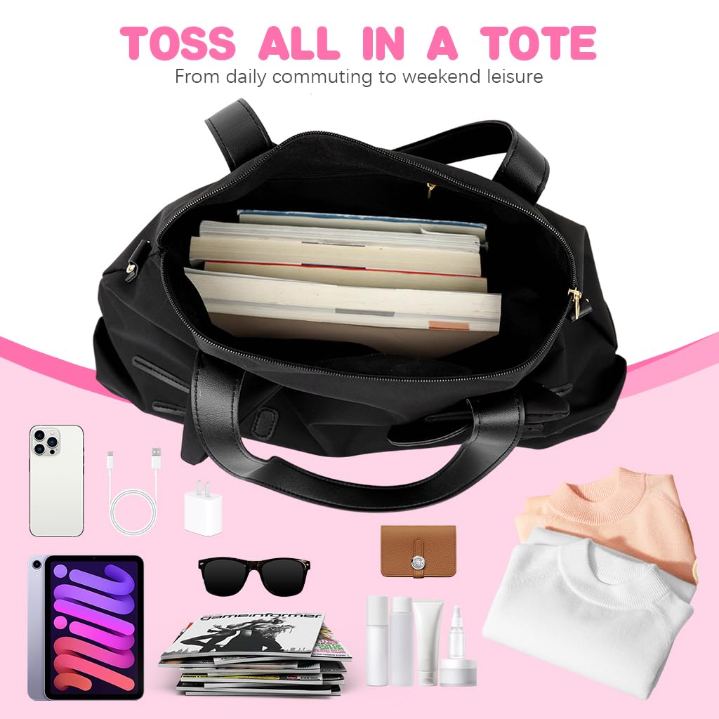 PALAY Travel Bag for Women with Trolley Sleeve and Detachable Strap | Oxford Cloth Carry On Duffel